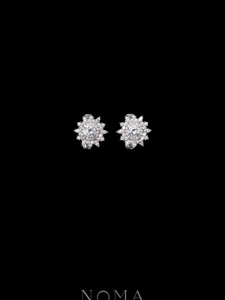 Snowflakes M Cufflinks - Rhodium White Gold
