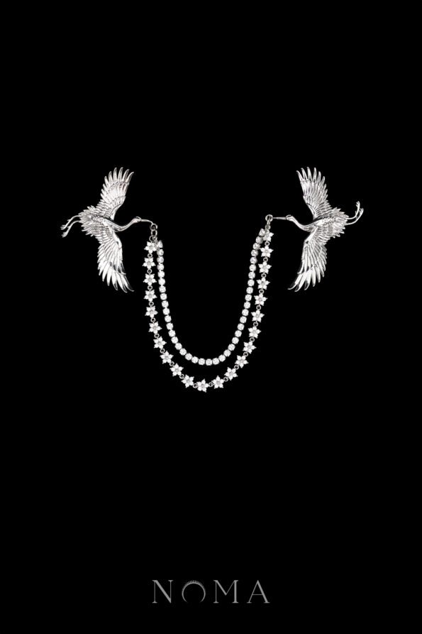 MEN-202500002-Crane-Wing-Chain-Pin-Rhodium-White-Gold