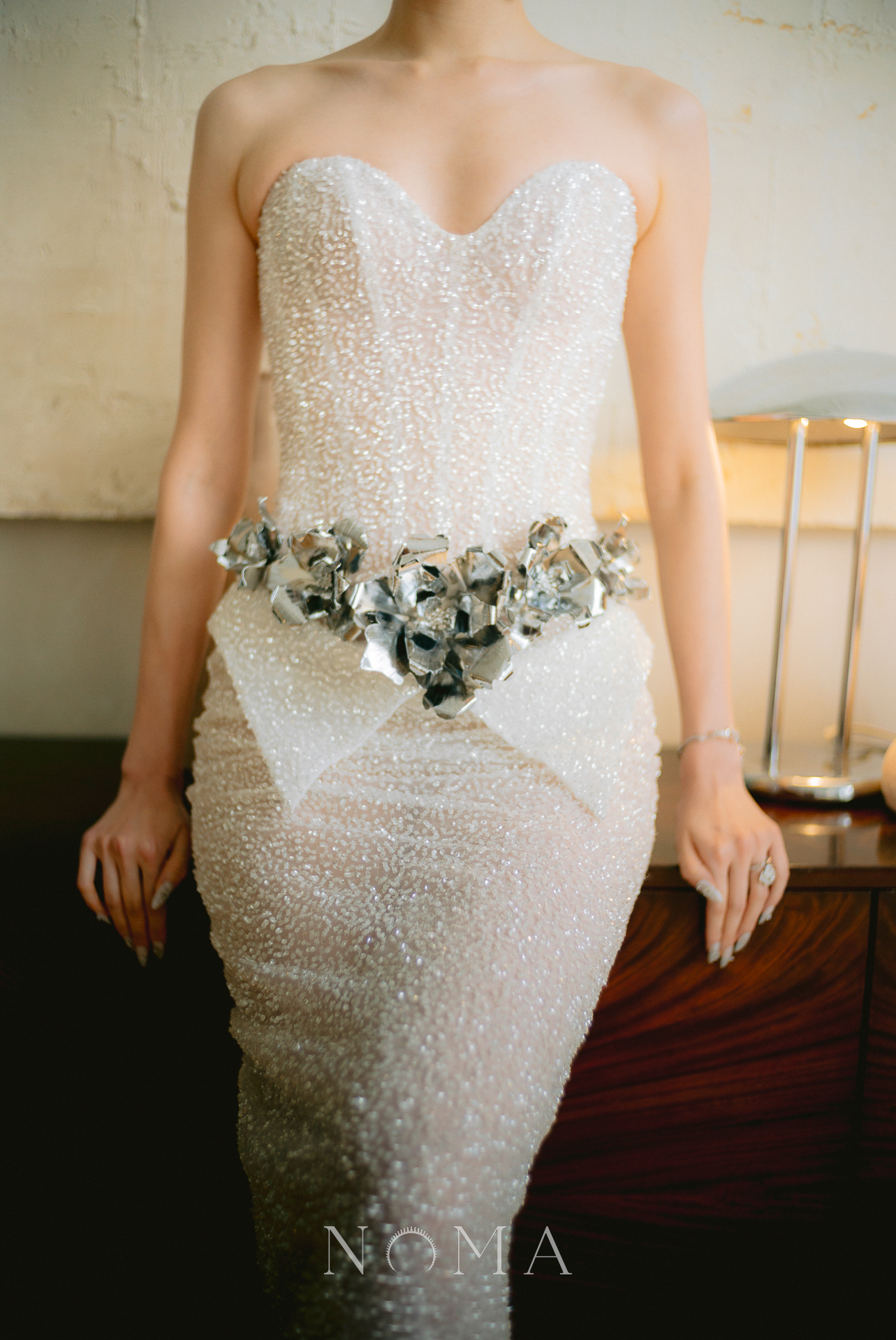 Floral Art Body Accessories - Rhodium White Gold (5 pcs)