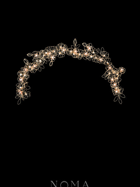 Little Flower Wire Art Hairvine - Gold