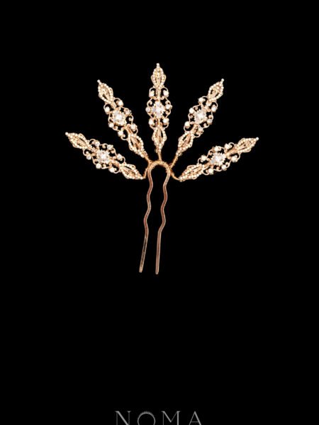 Bertabur Kemewahan Sahaja Hairpin - Gold