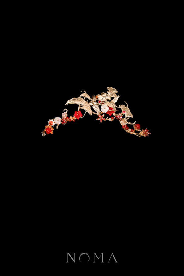 CHN-202300086-Crane-Ginkgo-Harmony-Side-Hairvine-Gold-Ruby-Left-1