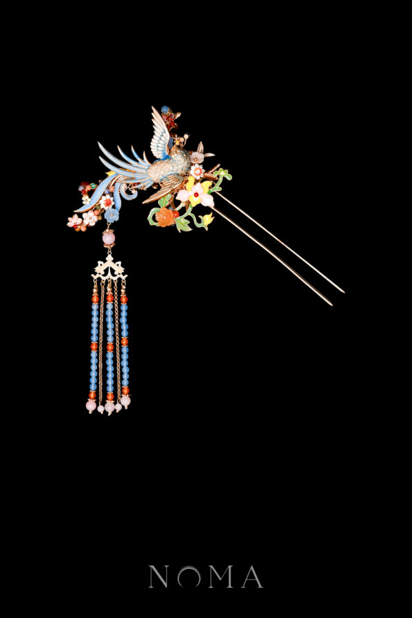 CHN-202400045-Colorful-Swallow-Pagoda-Hairpin-Gold-Blue-Right