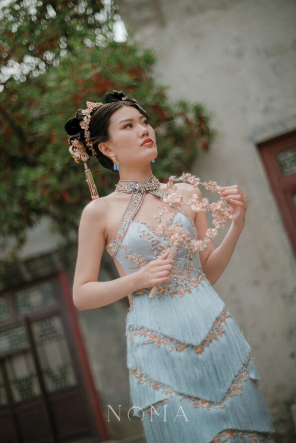 CHN-202400116-Harmonious-Phoenix-Pagoda-Ornament-Full-Set-Gold-Pink-4-pcs-4