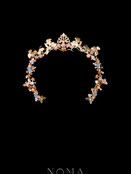 Harmonious Phoenix Ornament Crown - Gold, Pink