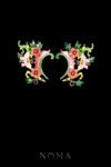 Colorful Tree Blossom Earpiece Pair  - Gold (1 pair)