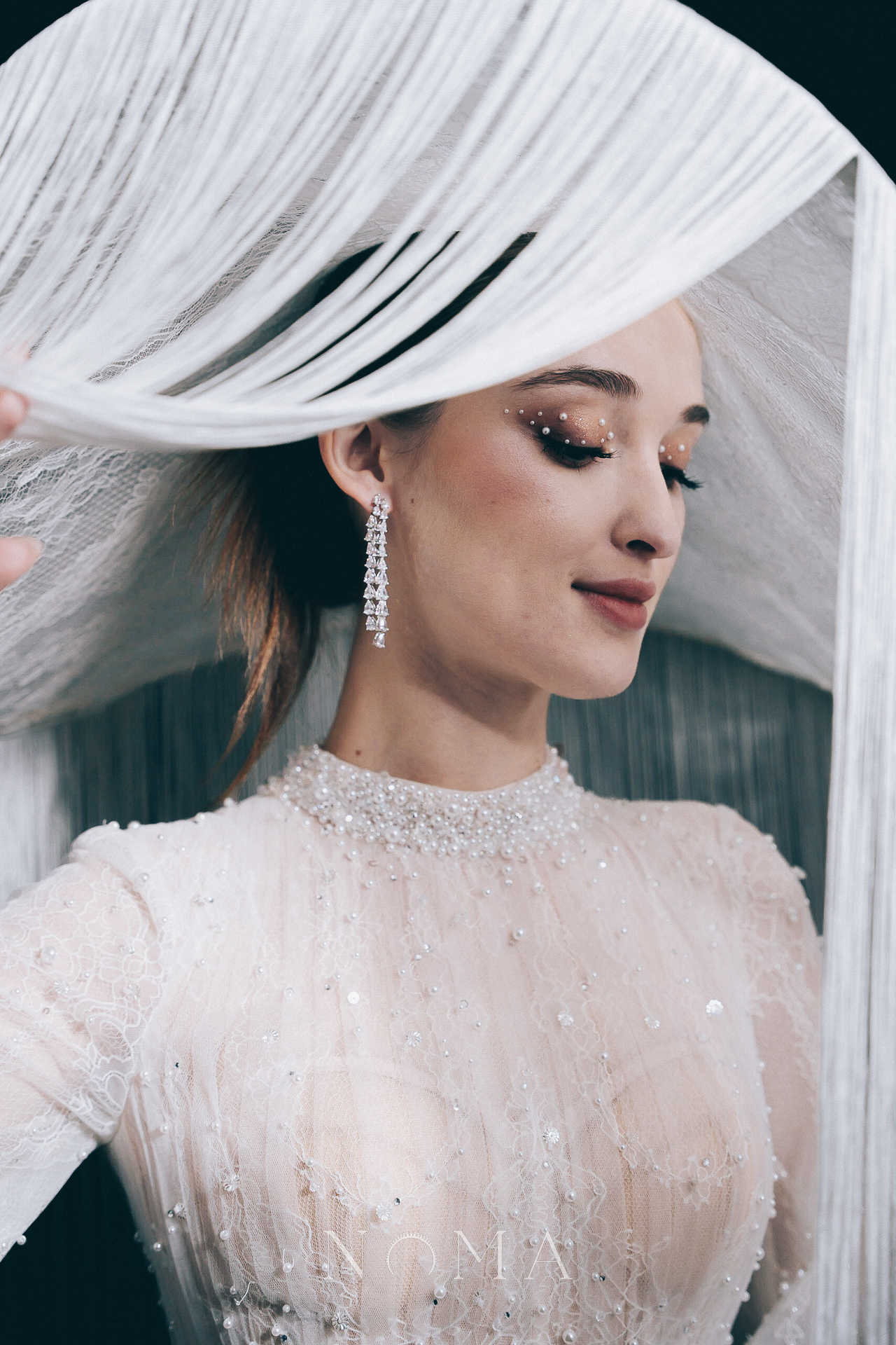 DJW-201900130-Double-Fringe-Pear-Earrings-Rhodium-White-Gold