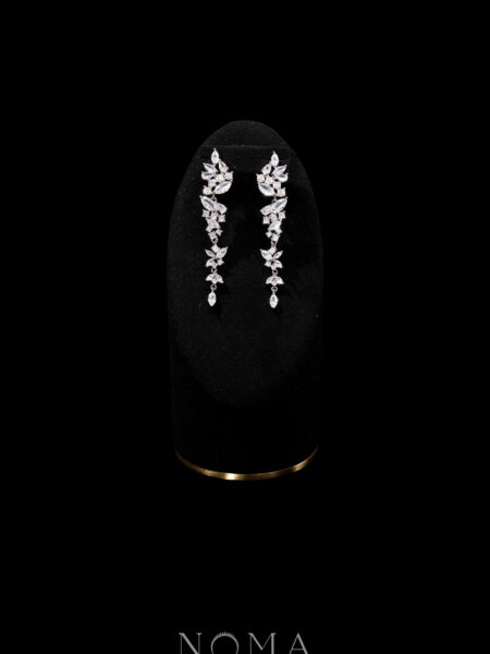 Gorgeous Chandelier Earrings - Rhodium White Gold