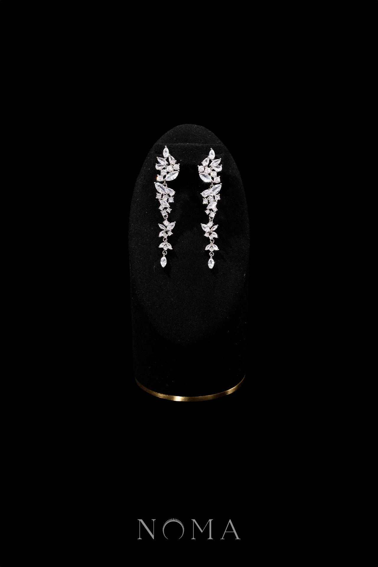 Gorgeous Chandelier Earrings - Rhodium White Gold