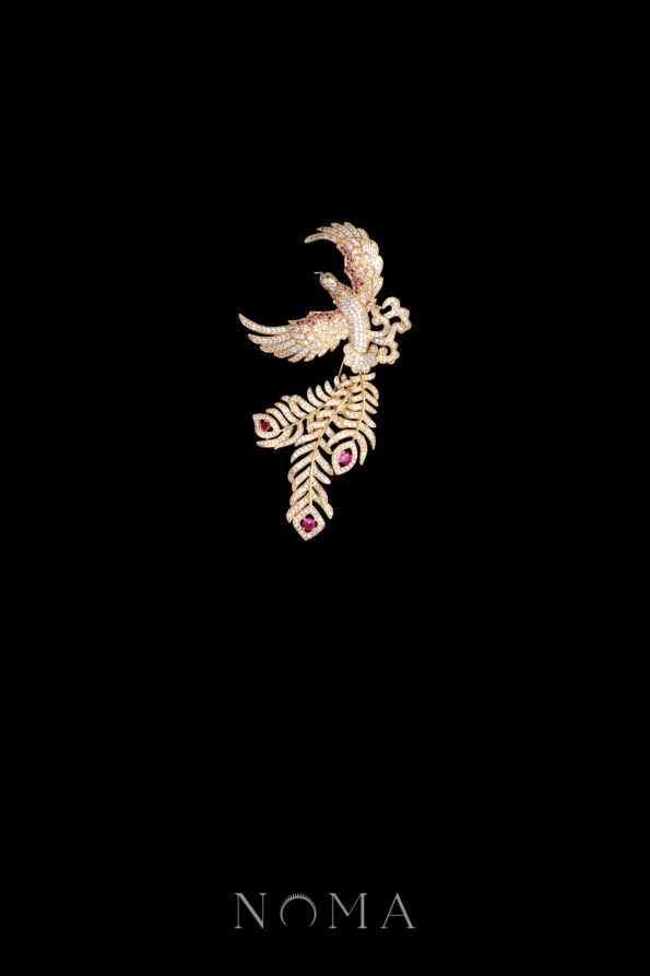 DJW-202400042-Magnificent-Phoenix-Brooch-18k-Yellow-Gold-Pink-Diamond