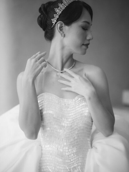 Faceted Rectangle Stud Earrings - Rhodium White Gold, White Diamond