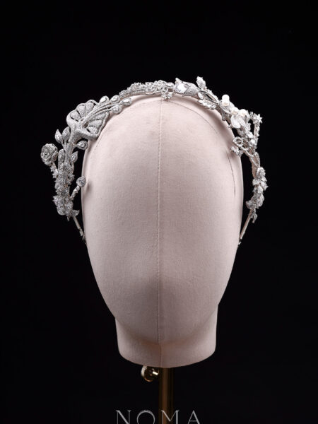 Garden Vaganza Headband - Rhodium White Gold