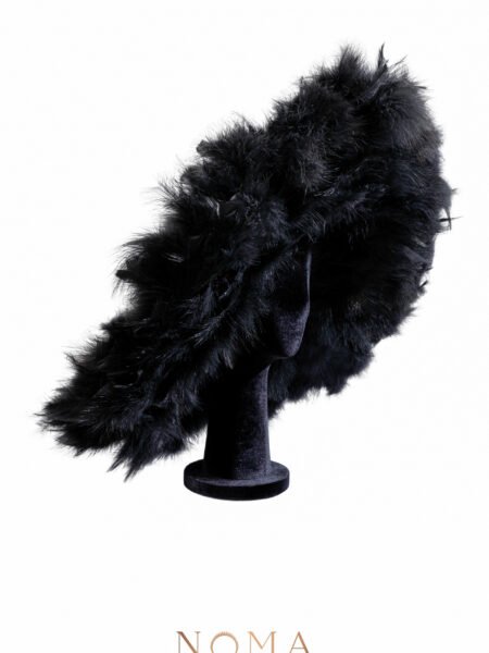Flamboyant Full Feather Hat - Black