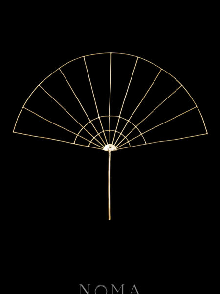 Blank Chinese Fan Frame - 18k Yellow Gold