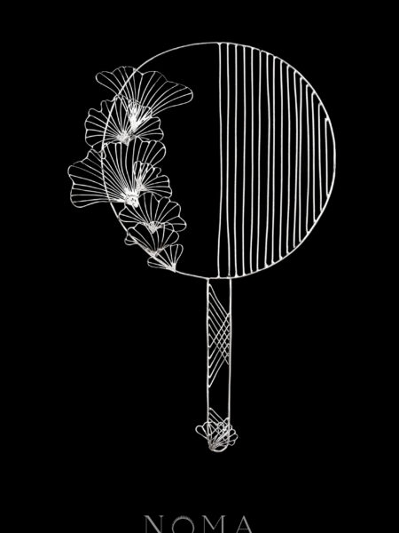 Ginkgo Minimalist Fan - Rhodium White Gold