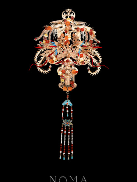 ET Wave Phoenix Deco Fan - Gold, Ruby