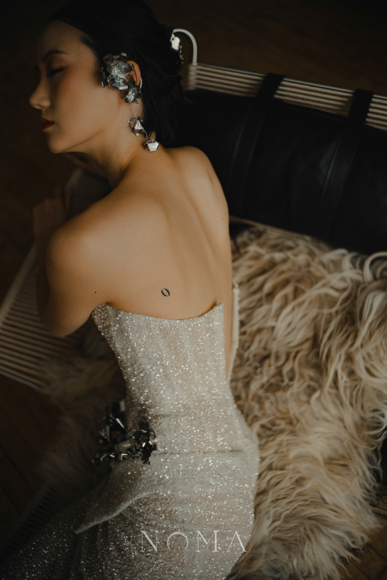 925-202400017-Floral-Art-Earpiece-Rhodium-White-Gold