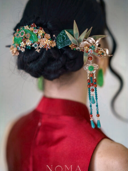 Lunar Bold Jade Garden Middle - Gold, Jade